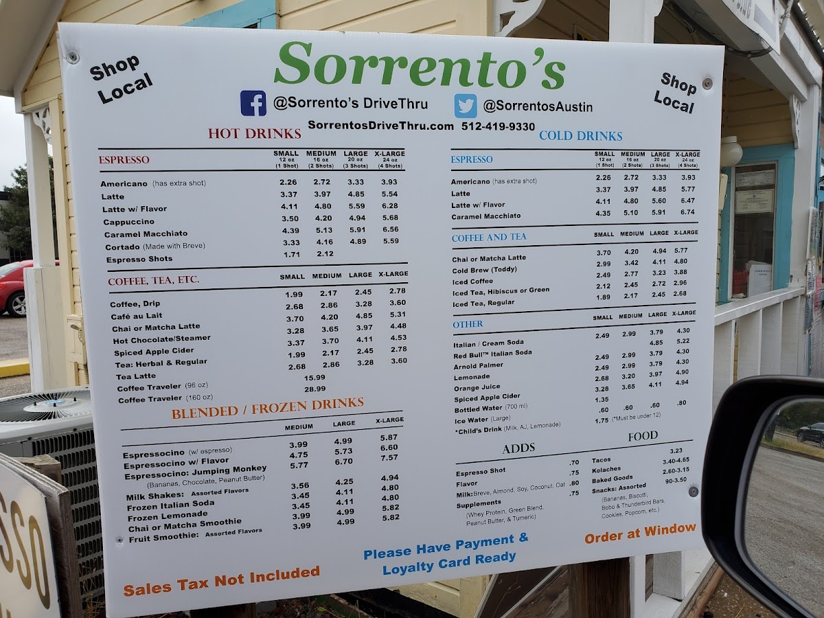 Sorrento's Coffee Drive-Thru Menu-4